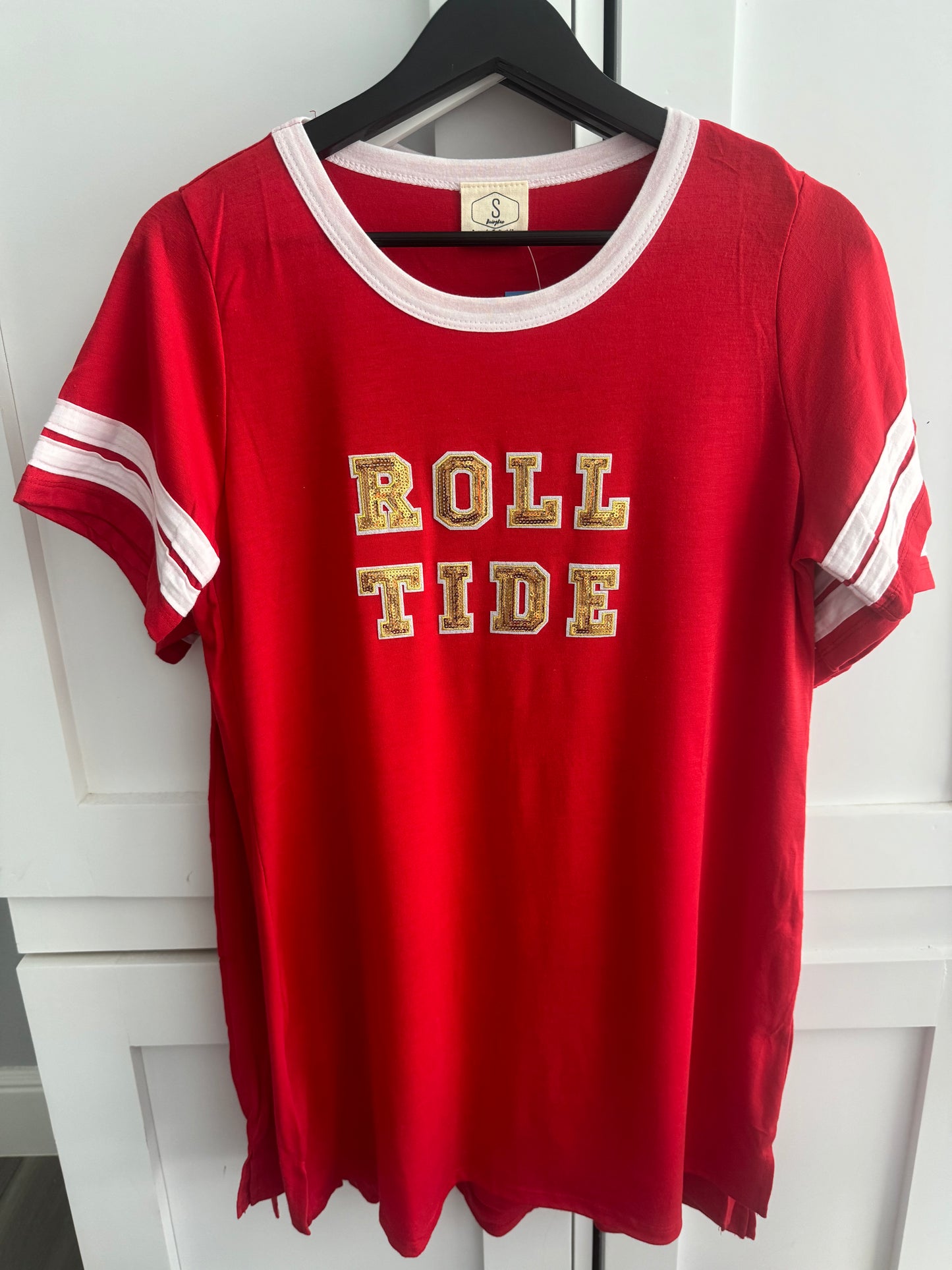 Roll Tide Red Jersey Shirt Dress