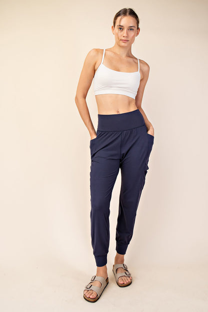 Butter Soft High Waist Joggers with Side Pockets - Sustainable and Comfortable