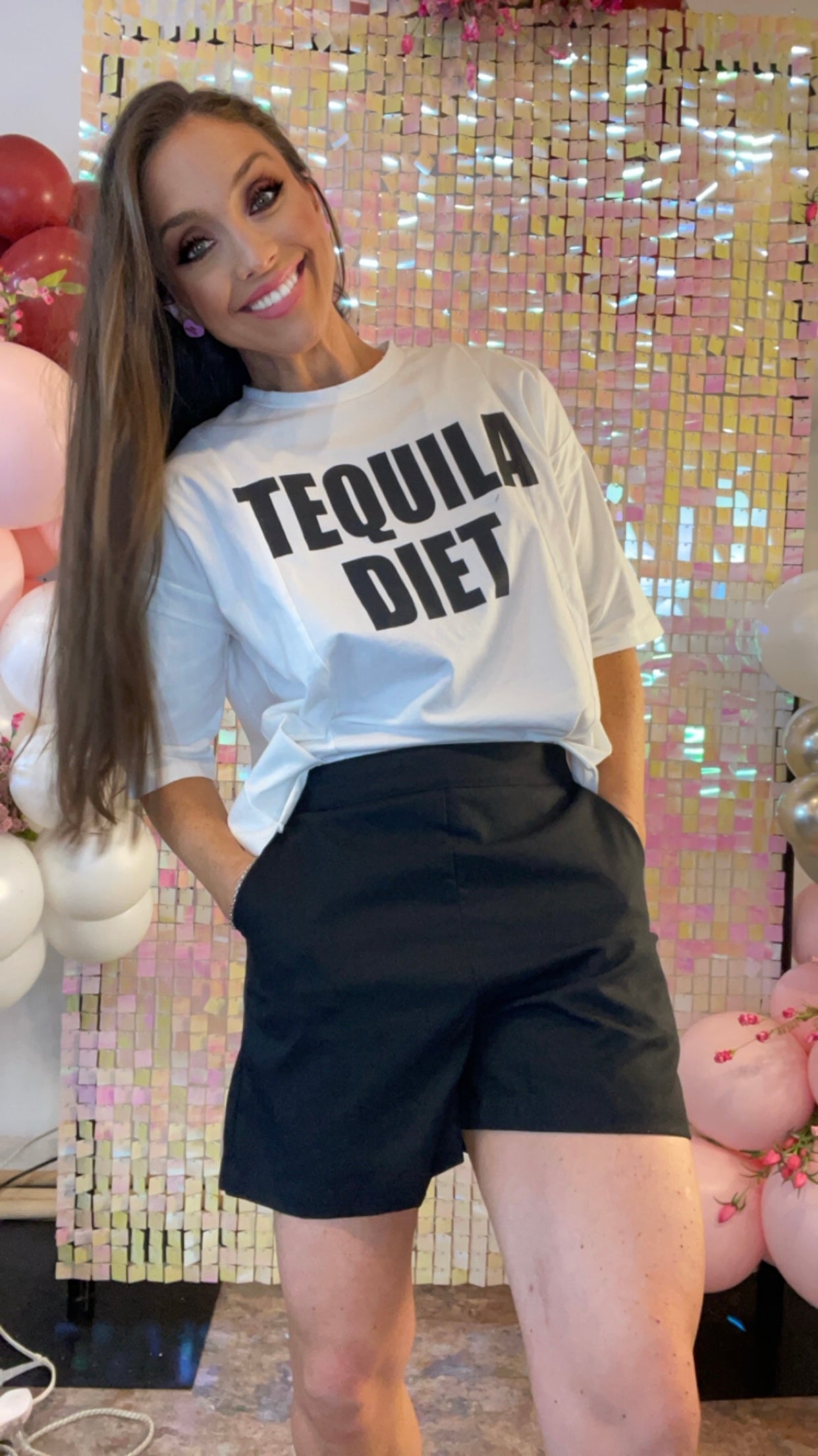 Tequila Diet Mom Crop Top