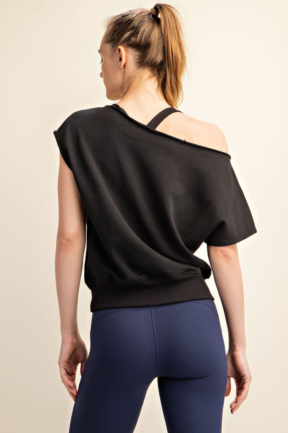 French Terry Off Shoulder Top