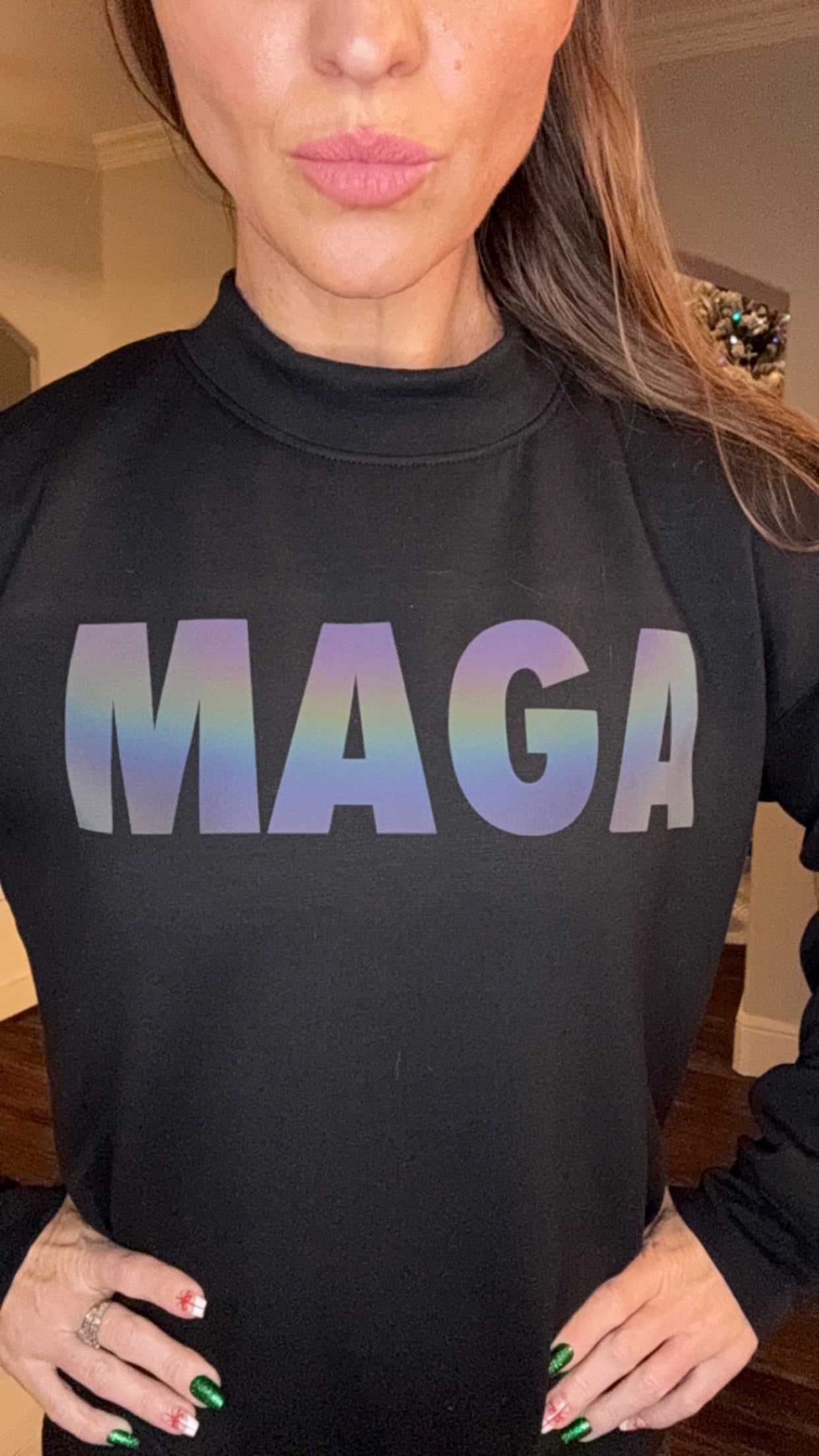 DARK REFLECTIVE MAGA 47 PONTI CREW NECKLINE LONG SLEEVES SWEATSHIRT