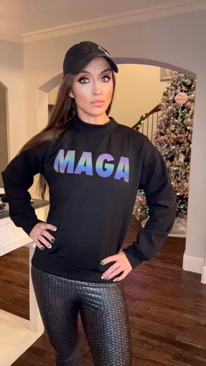 DARK REFLECTIVE MAGA 47 PONTI CREW NECKLINE LONG SLEEVES SWEATSHIRT