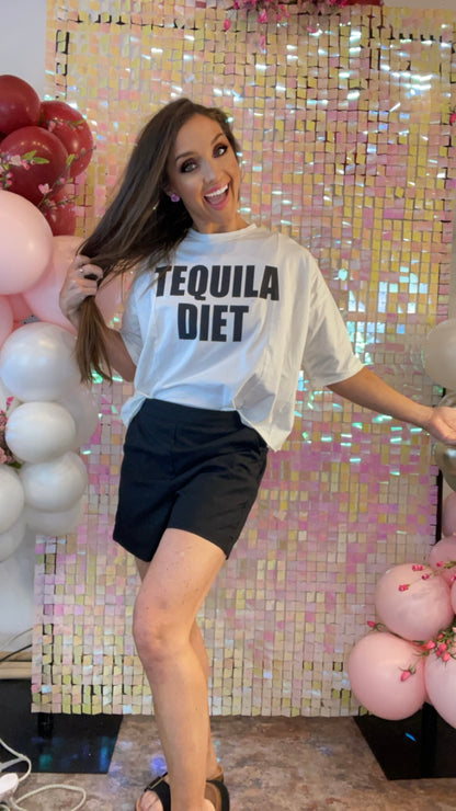 Tequila Diet Mom Crop Top