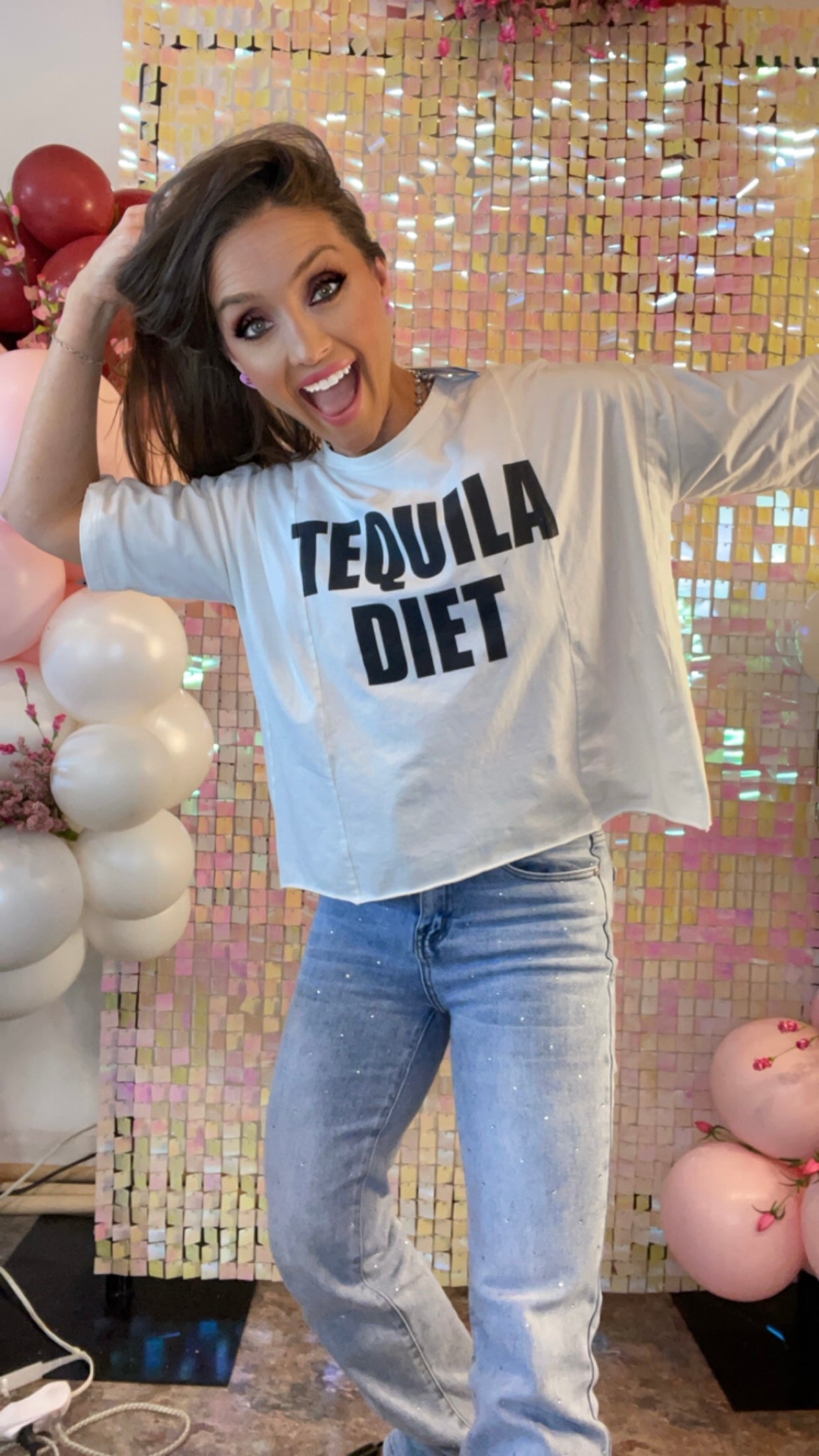 Tequila Diet Mom Crop Top