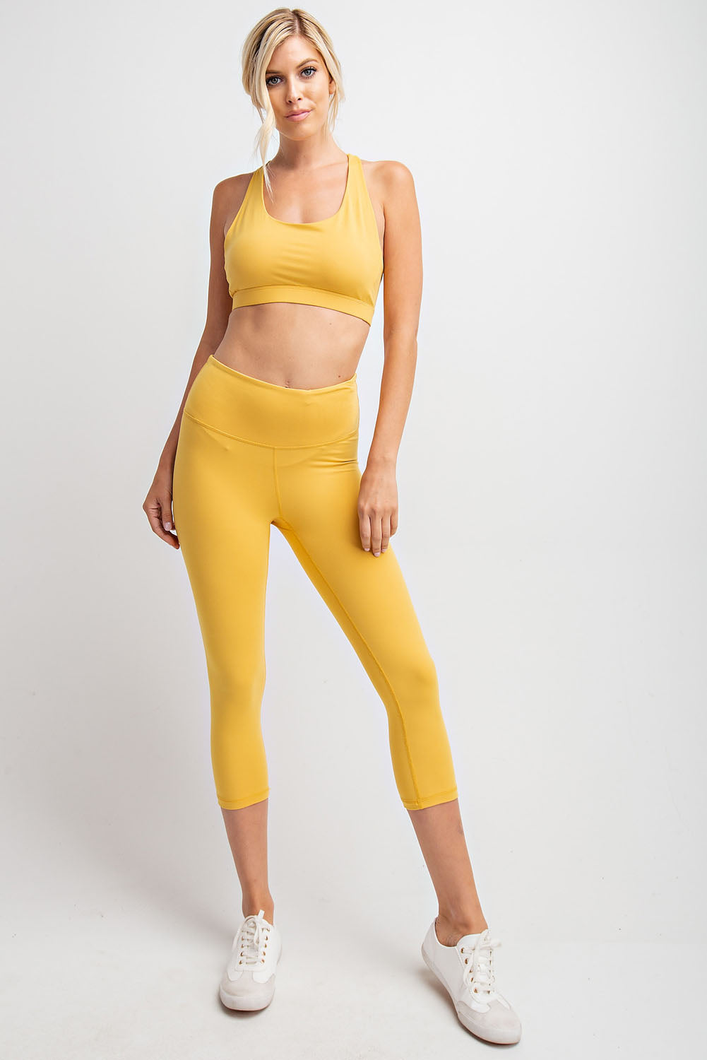 Buttery Soft Mustard Yoga Capris