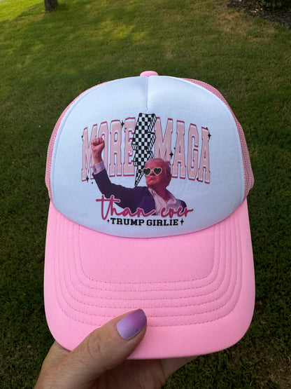 More MAGA than Ever TRUMP Girlie Trucker Hat