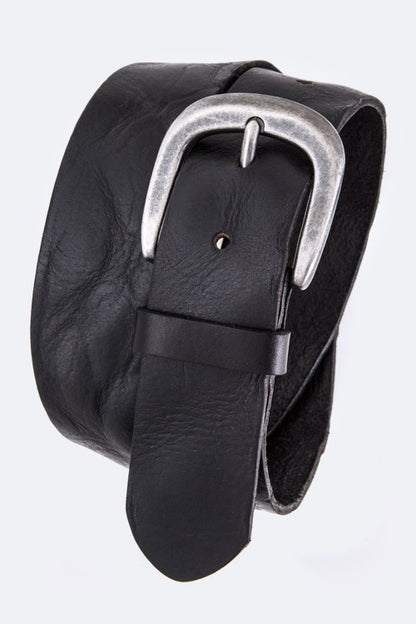 Distressed Vintage Leather Belt in Black or Brown