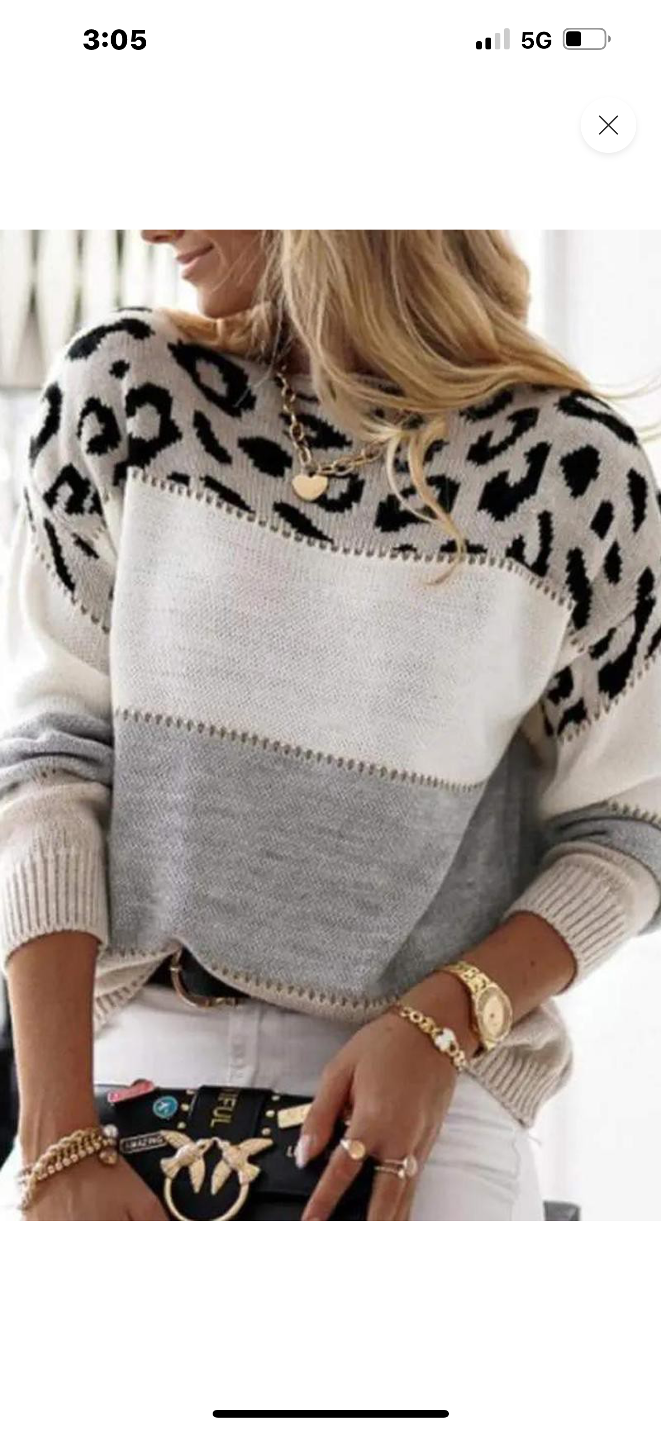 Leopard Colorblock Sweater
